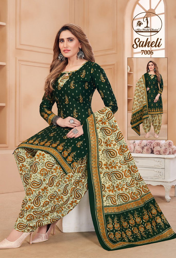 Saheli Vol 7 By Miss World 7001 7010 Online Dress Material Wholesale
